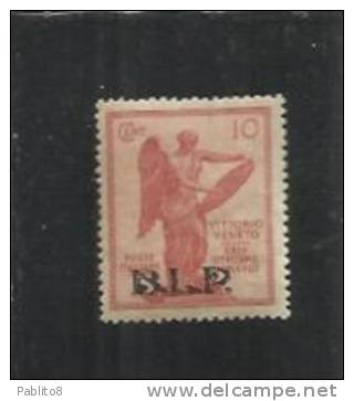 ITALY KINGDOM ITALIA REGNO 1922 BLP  VITTORIA CENT. 10 MLH - Zegels Voor Reclameomslagen (BLP)