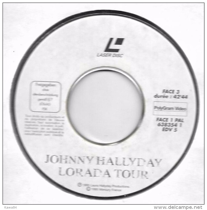 2 LASER DISC  Johnny Hallyday  "  Lorada Tour  " - Sonstige & Ohne Zuordnung