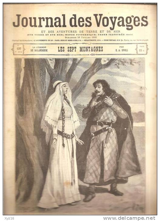 JOURNAL DES VOYAGES N° 137  16  Juillet1899  LES SEPT MONTAGNES - Zeitschriften - Vor 1900