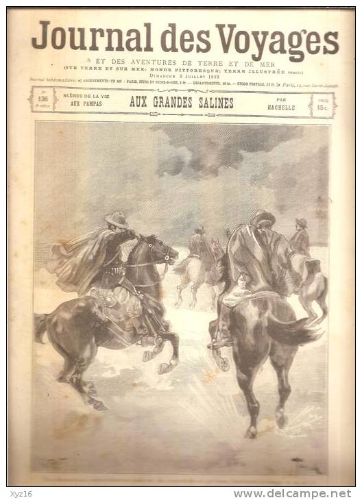 JOURNAL DES VOYAGES N° 136  9  Juillet1899  AUX GRANDES SALINES - Magazines - Before 1900