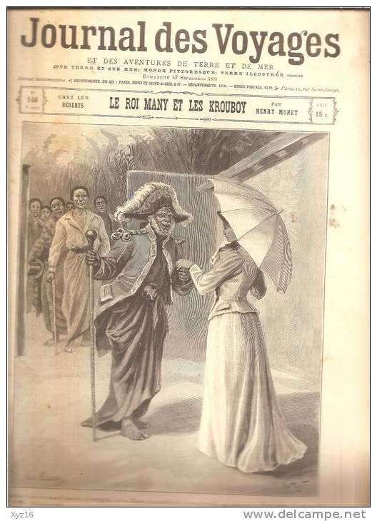 JOURNAL DES VOYAGES N° 146  17 Septembre 1899  LE ROI MANY ET LES KROUBOY - Magazines - Before 1900