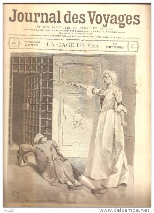 JOURNAL DES VOYAGES N° 153  5 Novembre 1899  LA CAGE DE FER - Riviste - Ante 1900