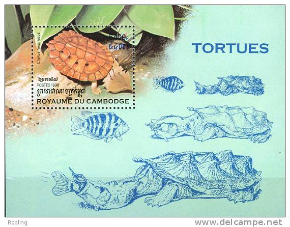 Cambodge 1998, Turtle, Michel BL245, MNH 16880 - Schildpadden