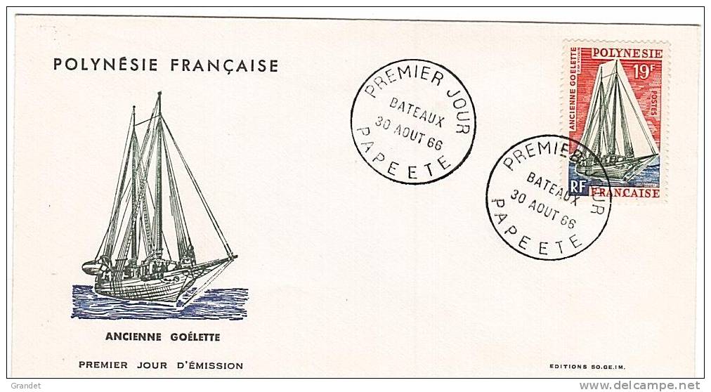 ENVELOPPE 1er JOUR- PAPEETE -30 AOUT 1966- POLYNESIE FRANCAISE - Unclassified