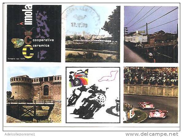 58023)cartolina Illustratoria Imola - Coop Ceramica Fondata Nel 1874 Con Un Valore + Annullo - Imola