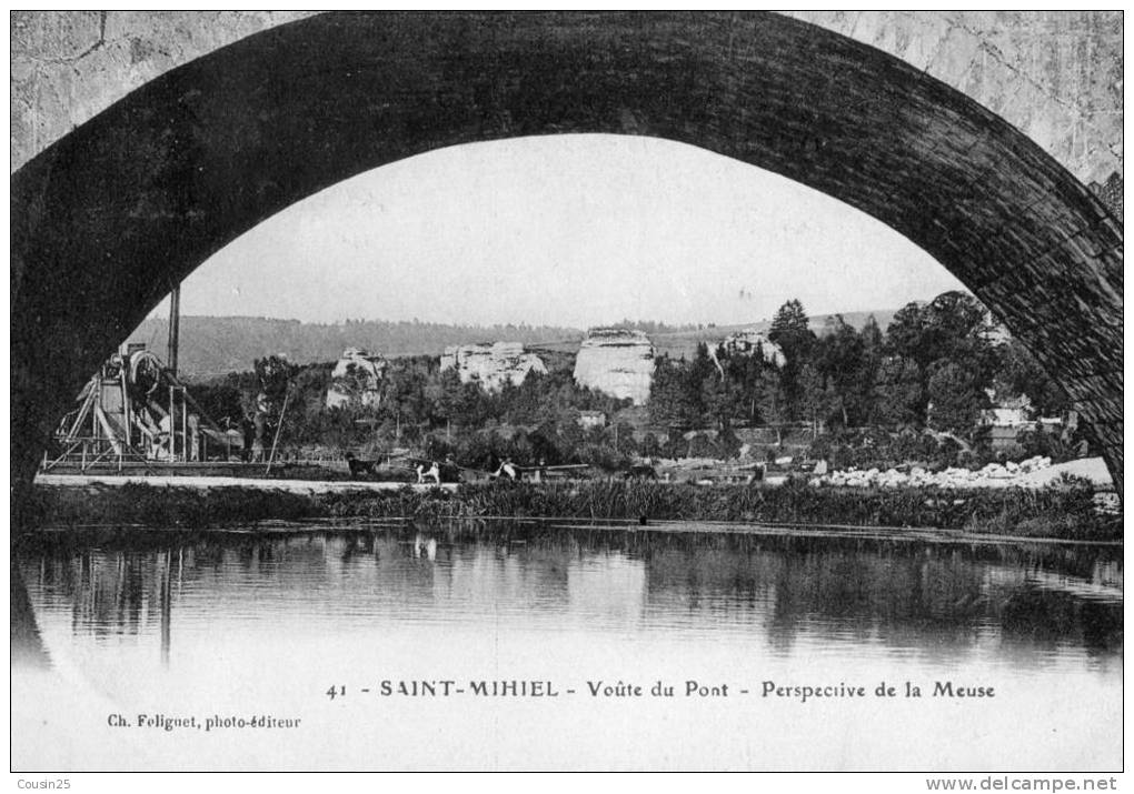 55 SAINT MIHIEL - Voûte Du Pont - Perspective De La Meuse - Saint Mihiel