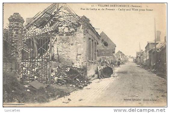 31. VILLERS BRETONNEUX. RUE DE CACHY ET DE PRESSOIR. - Villers Bretonneux