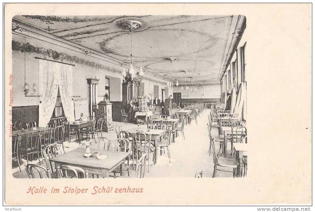 Stolp Halle Im Schützenhaus Slupsk Ungeteilte Rückseite Um 1905 Ungelaufen - Pommern