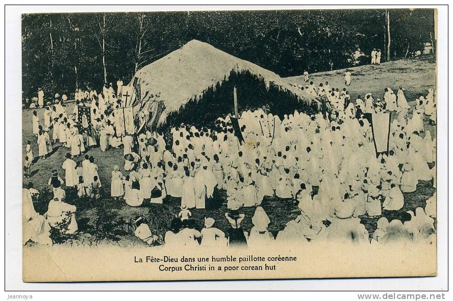 CORÉE - LA FÊTE-DIEU DANS UNE HUMBLE PAILLOTE - TB - Korea, South