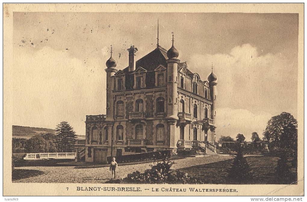 76 - BLANGY -sur- BRESLE - Le Chateau  WALTERSPERGER - Circulée 1935 - Blangy-sur-Bresle