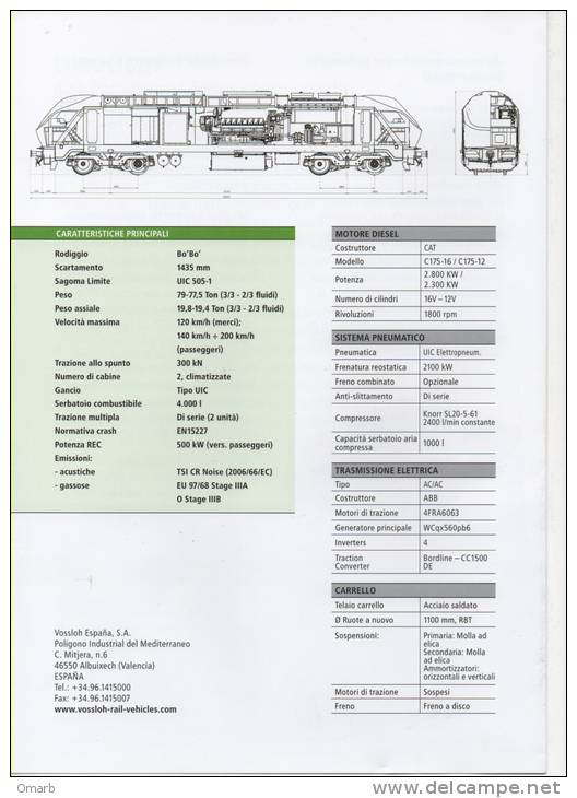 Alt061 Treno, Train, Locomotiva, Locomotive, Diesel, Electrical, Vossloh Rail Vehicles, Eurolight, Valencia Espana - Altri & Non Classificati