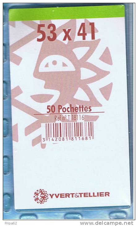 50 Pochettes Simple Soudure Transparentes 53x41mm - Clear Sleeves