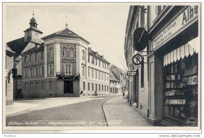 Köthen Anhalt Magdeburger Strasse Lyzeum Friseur Papierhandlung Präzision S Reißzeug TOP-Erhaltung Ungelaufen - Köthen (Anhalt)