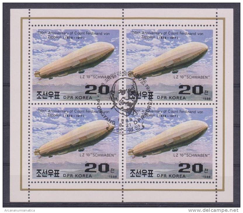 COREA DEL NORTE   Block Matasellado " ZEPELIN"        S-402 - Zeppelins