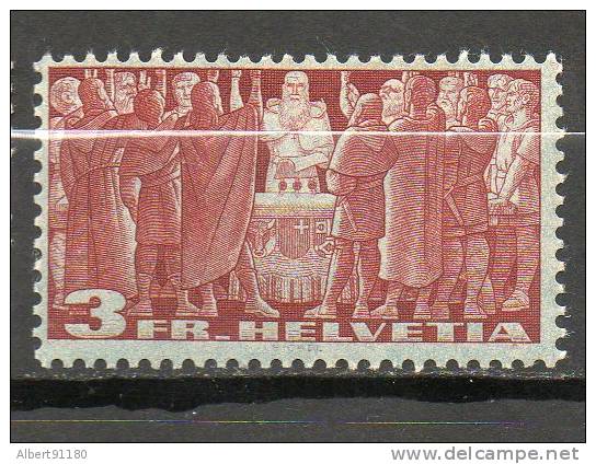 SUISSE  3f Brun Carminé 1938 N°313c - Unused Stamps