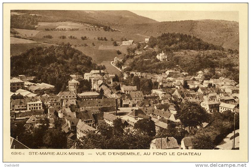 SAINTE MARIE AUX MINES (68) - VUE D'ENSEMBLE & CHÂTEAU - Sainte-Marie-aux-Mines