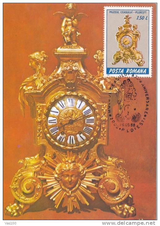 HOROLOGERY, 6X, 2000, CM. MAXI CARD, CARTES MAXIMUM, ROMANIA - Horlogerie