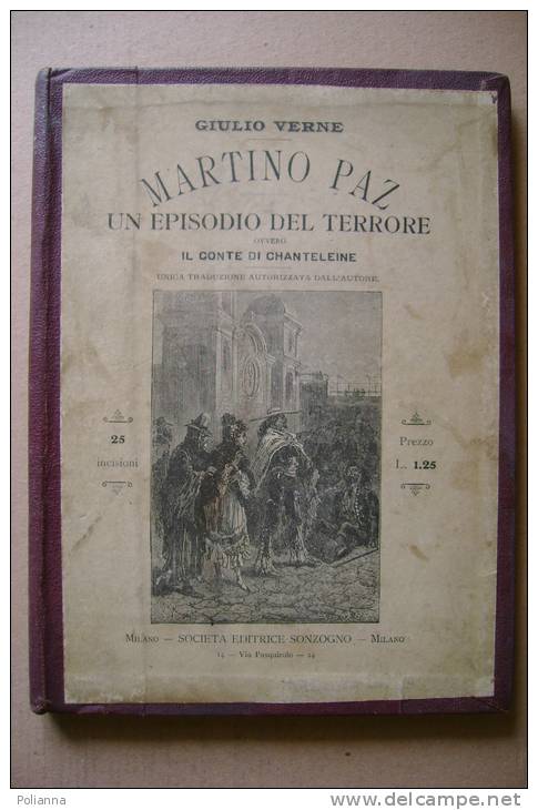 PEQ/16 Giulio Verne MARTINO PAZ UN EPISODIO DEL TERRORE Sonzogno Fine '800 - Old