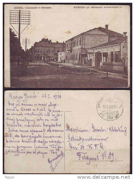 K. U. K. FELDPOST 163 - KOWEL - ALEXANDRA  II  STRASSE - 1916 - Covers & Documents