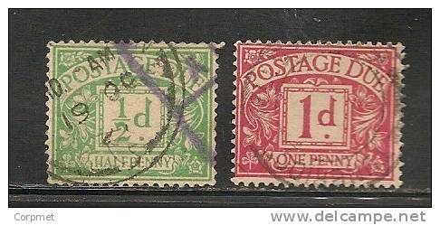 UK - POSTAGE DUE -  1924-31 - SG # D10-11 -  USED - Tasse