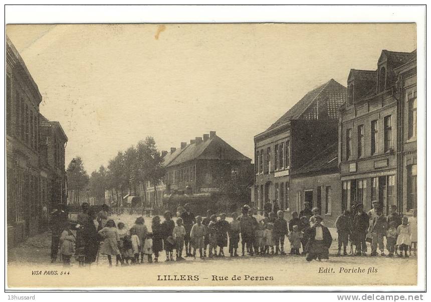 Carte Postale Ancienne Lillers - Rue De Pernes - Lillers