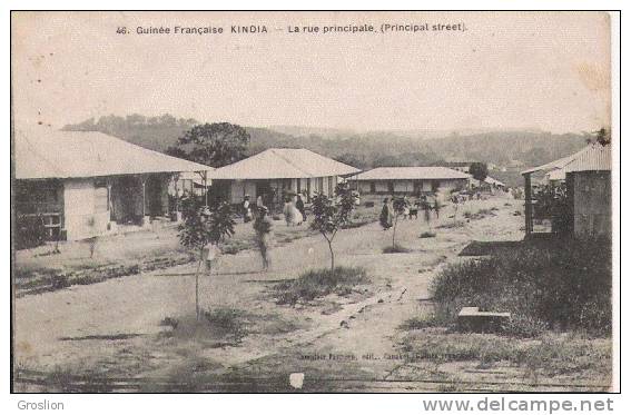 GUINEE FRANCAISE KINDIA 46 LA RUE PRINCIPALE 1906 - Guinée Française