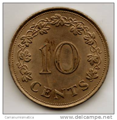 MALTA 10 CENTS 1972 - Malte