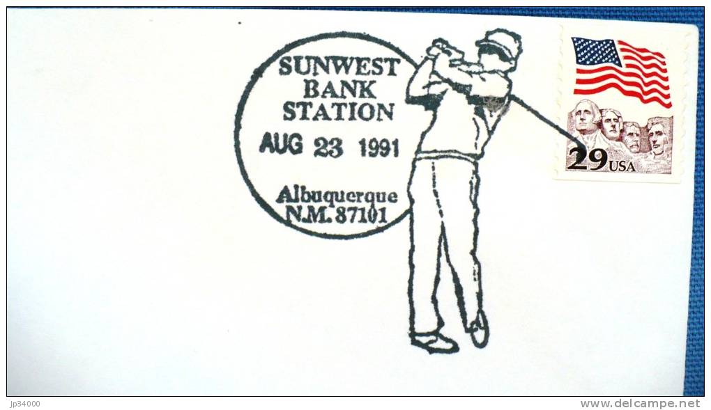 ETATS UNIS Golf. Oblitération Spéciale Temporaire  23 Aout 1991 ALBUQUERQUE N.M. - Golf