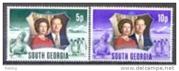 South Georgia 1972, Antarctic, Michel 43-44, MNH 16973 - Pingouins & Manchots