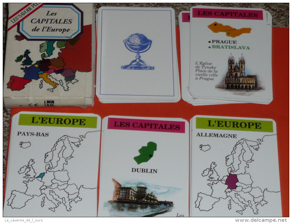 Rare Ancien Jeu De Cartes Des Familles Paires Mariage Les Capitales D'Europe - Altri & Non Classificati