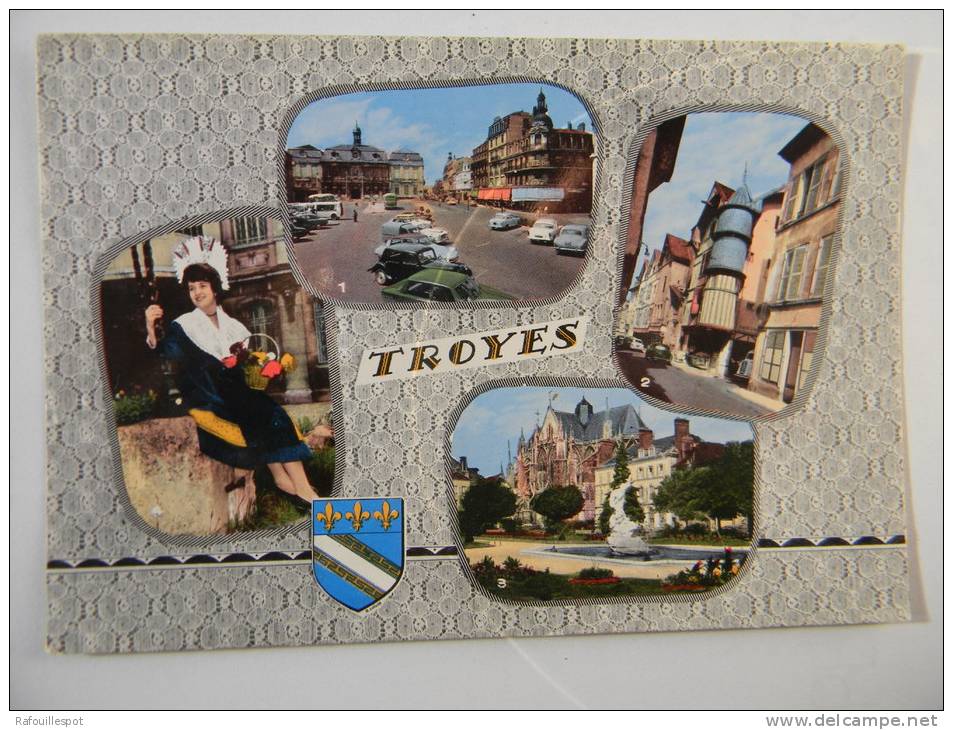 Cp Souvenir De Troyes - Greetings From...