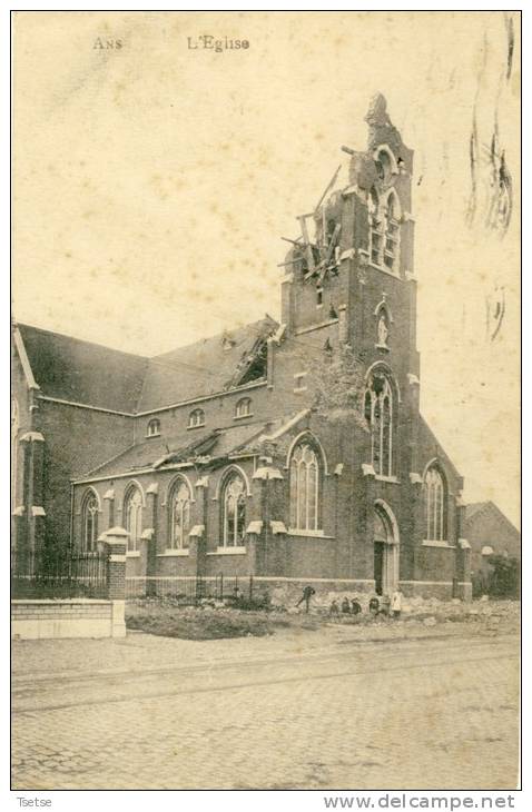 Ans - L´Eglise Du Plateau ( Clocher Détruit ) -1919 ( Voir Scan ) - Ans