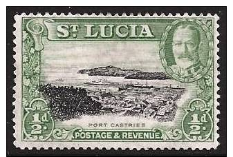 St. Lucia SG 113. 1/2d Black And Bright Green. UM. Check Condition Report - St.Lucia (...-1978)