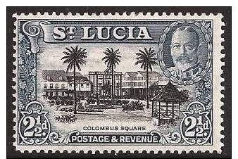 St. Lucia SG 117. 2.5d Black And Blue. UM. Check Condition Report - St.Lucia (...-1978)