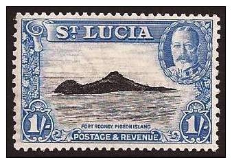 St. Lucia SG 121. 1s Black And Light Blue. UM. Check Condition Report - St.Lucia (...-1978)