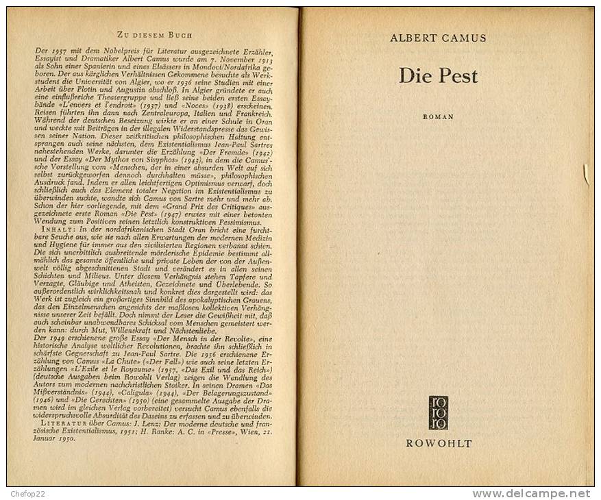 Die Pest - Albert CAMUS - International Authors