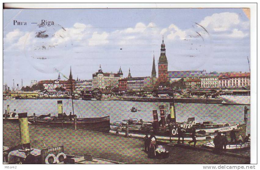 9-Russia-URSS-Riga-Temati Ca:  Barche,Navi,Porti-Boats,S Chips,Ports-Bateaux,Navir Es,Ports-v.1913 X Paris-France - Russia