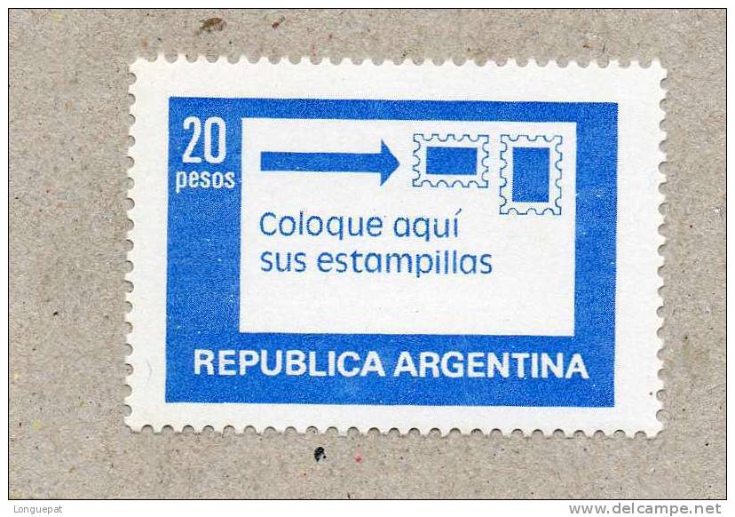 ARGENTINE : Slogan Postal "Collez Les Timbres à Droite" - Lettre Et Emplacement Des Timbres  -Série Couranre - Neufs