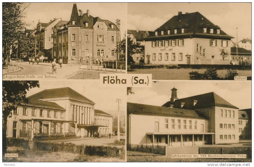 ALLEMAGNE - FLOEHA - Bahnhof - Rathaus - Postamt... - Flöha