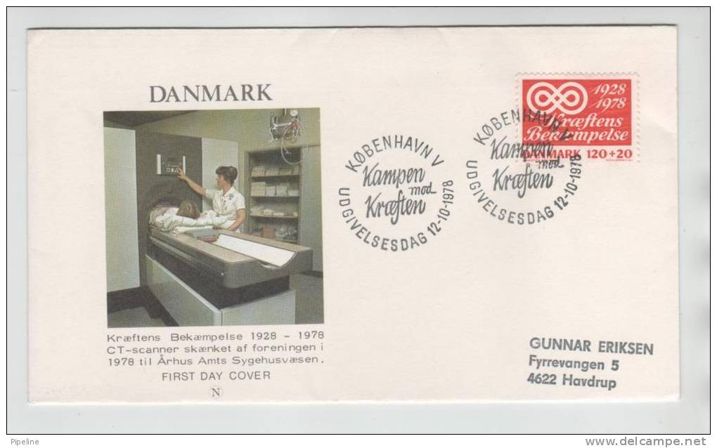 Denmark FDC 12-10-1978 The Fight Aginst Cancer With Cachet - Balonmano