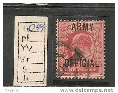 UK - OFFICIAL STAMPS -  ARMY - 1902 - SG # O49 - USED - - Servizio