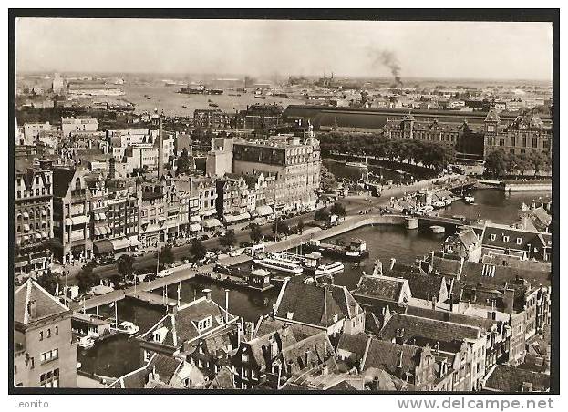 AMSTERDAM Panorama Damrak Centraal Station 1958 - Amsterdam