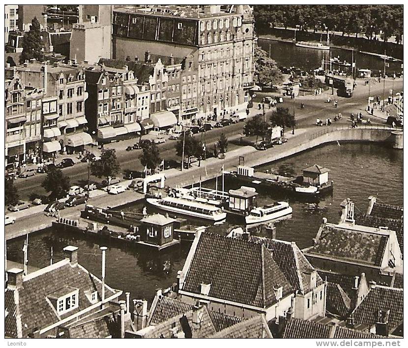 AMSTERDAM Panorama Damrak Centraal Station 1958 - Amsterdam