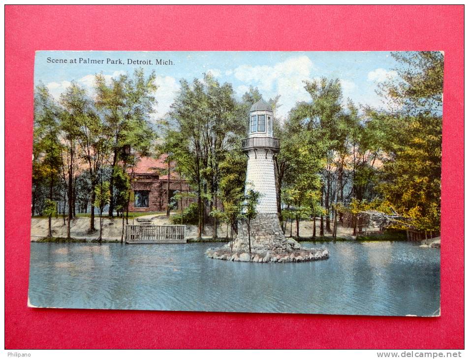 MI - Michigan > Detroit  Palmer Park Lighthouse  1919 Cancel  ==  Ref 480 - Detroit