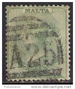 MALTA 1885 1/2d GREEN Nº 5 - Malta (...-1964)