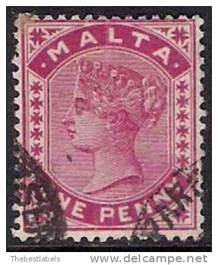 MALTA 1885 1d ROSE Nº 6 - Malte (...-1964)