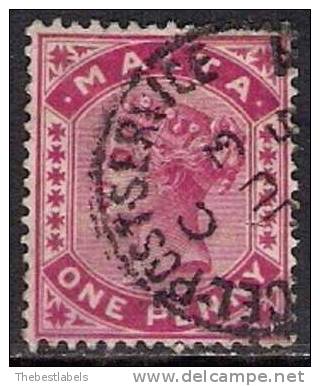 MALTA 1885 1d ROSE Nº 6 - Malta (...-1964)