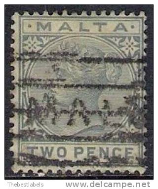 MALTA 1885 2d GREY Nº 7 - Malte (...-1964)