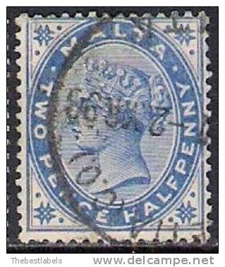 MALTA 1885 2 1/2d  BLUE Nº 8 - Malte (...-1964)