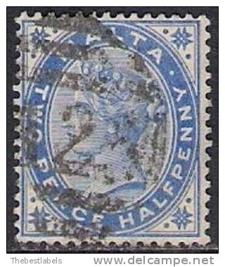 MALTA 1885 2 1/2d  BLUE Nº 8 - Malta (...-1964)